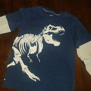 Dino mock layered tee